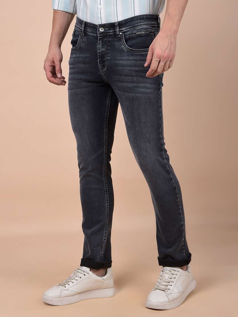 men solid mid rise skinny fit jeans - 22253137 -  Standard Image - 2