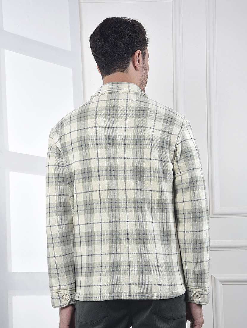 men checkered long sleeve regular fit shacket - 22253144 -  Standard Image - 2