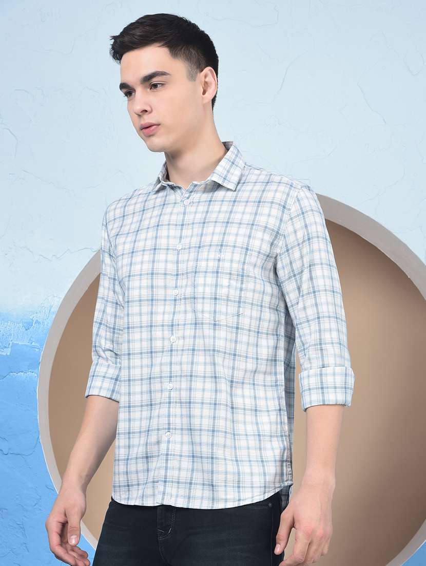 men checkered long sleeve slim fit casual shirt - 22253170 -  Standard Image - 2