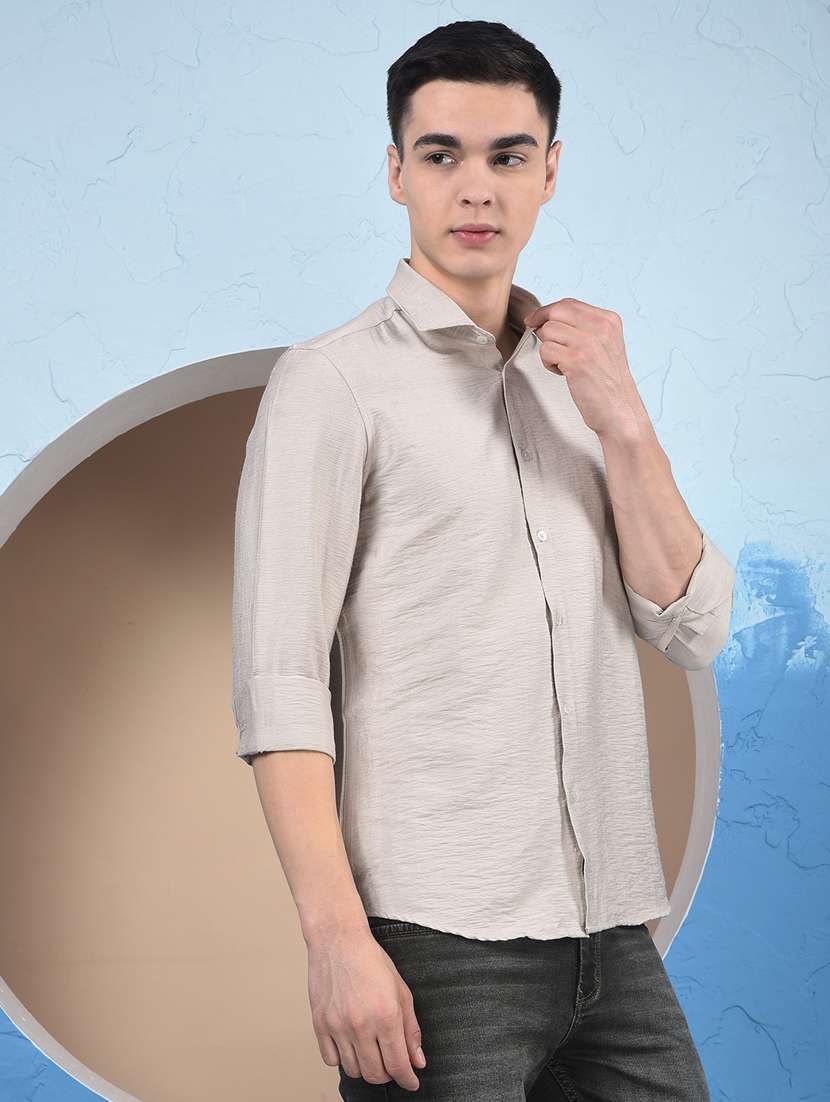 men collared long sleeve casual shirt - 22253183 -  Standard Image - 2