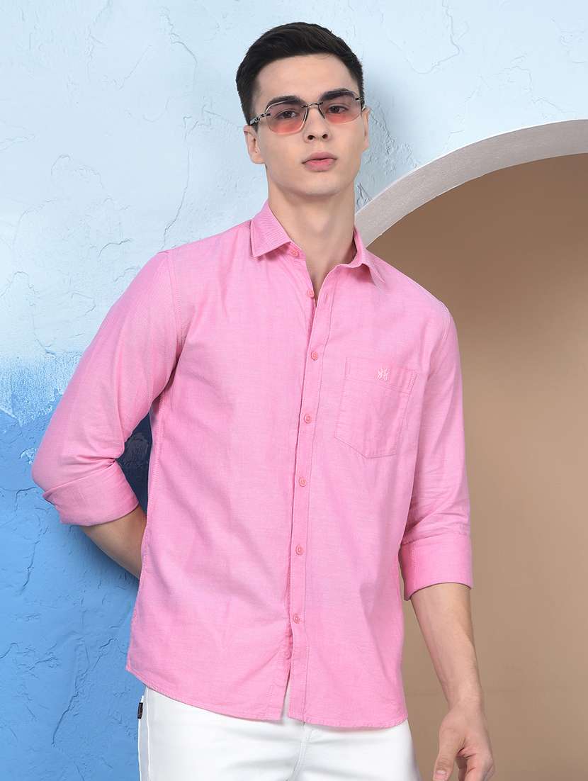 men collared long sleeve casual shirt