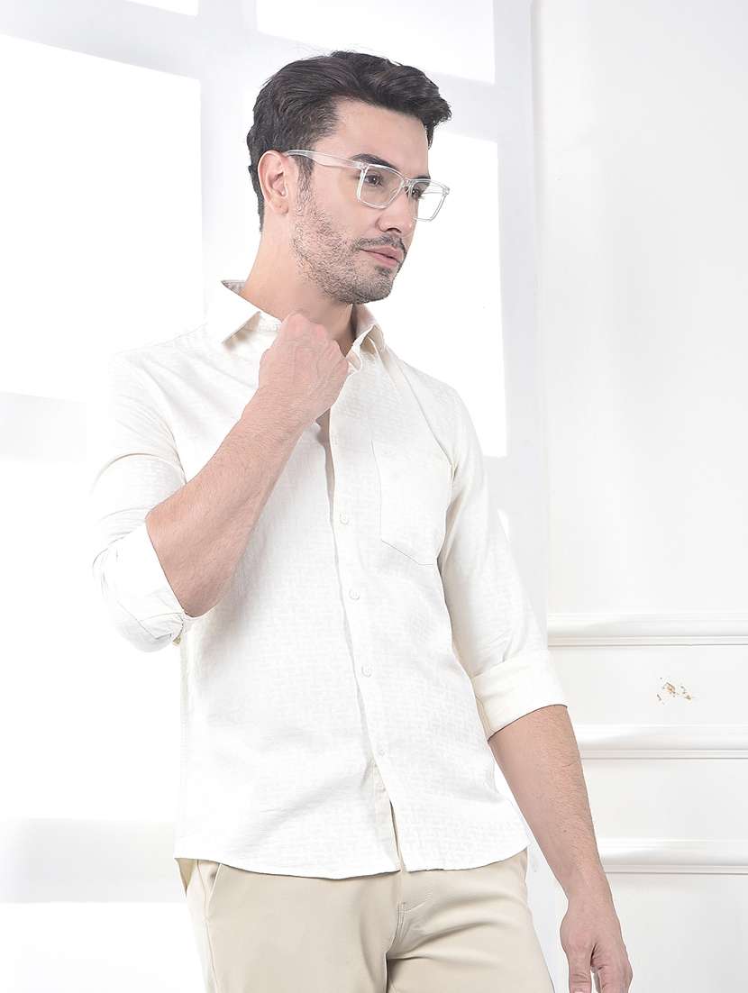 men collared long sleeve casual shirt