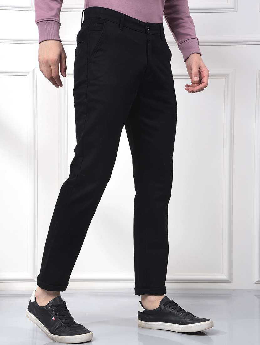 men solid mid rise slim fit chinos  - 22253266 -  Standard Image - 2