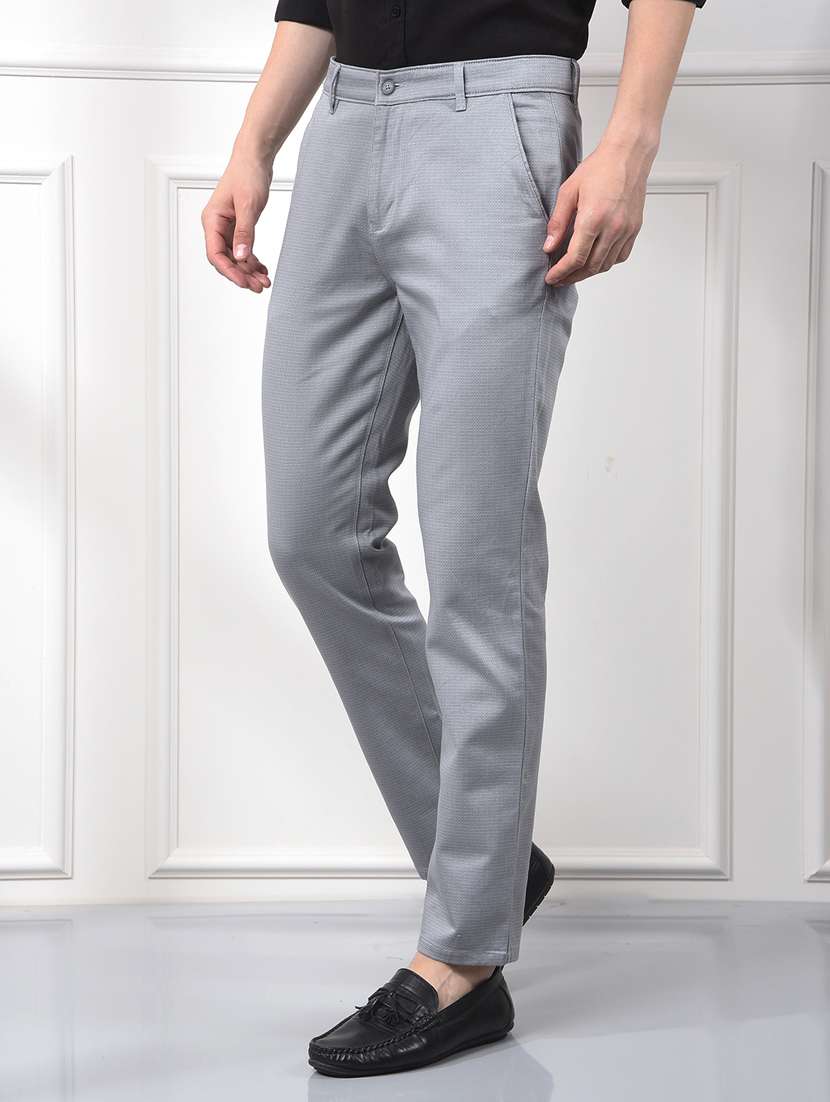 men solid mid rise slim fit chinos  - 22253267 -  Standard Image - 2