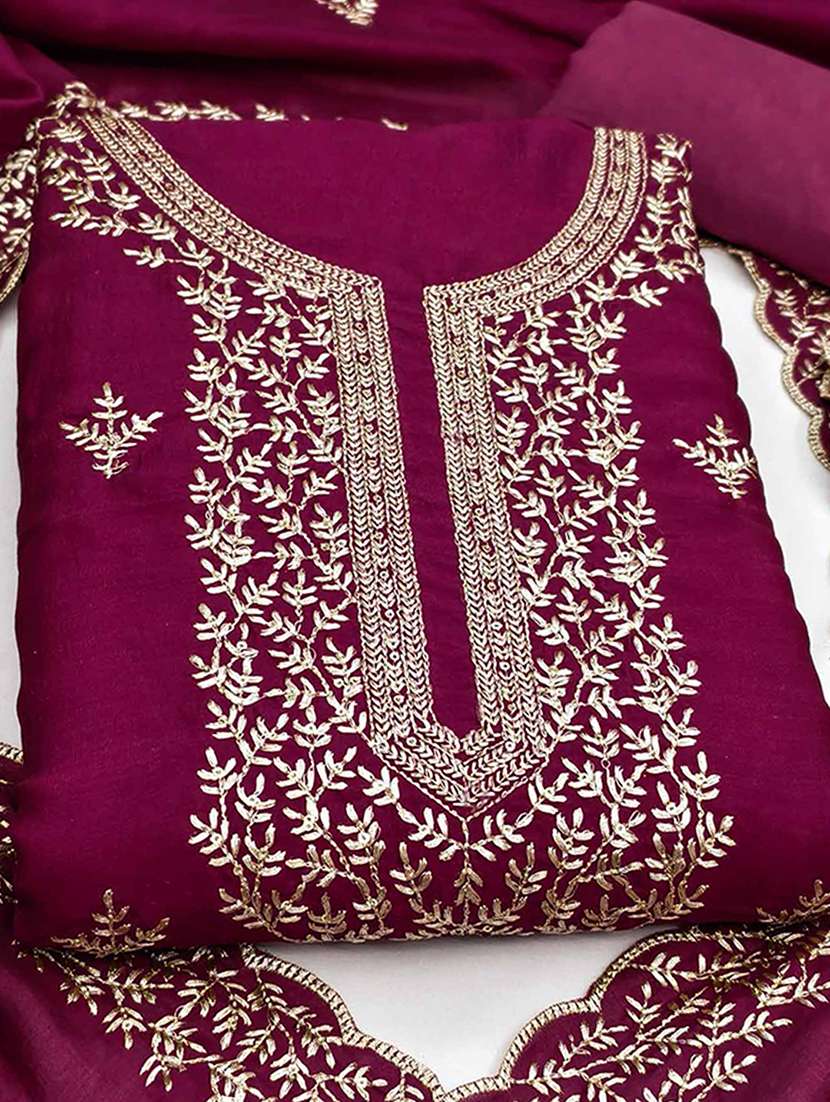 women solid with work unstitched suit set - 22253446 -  Standard Image - 2