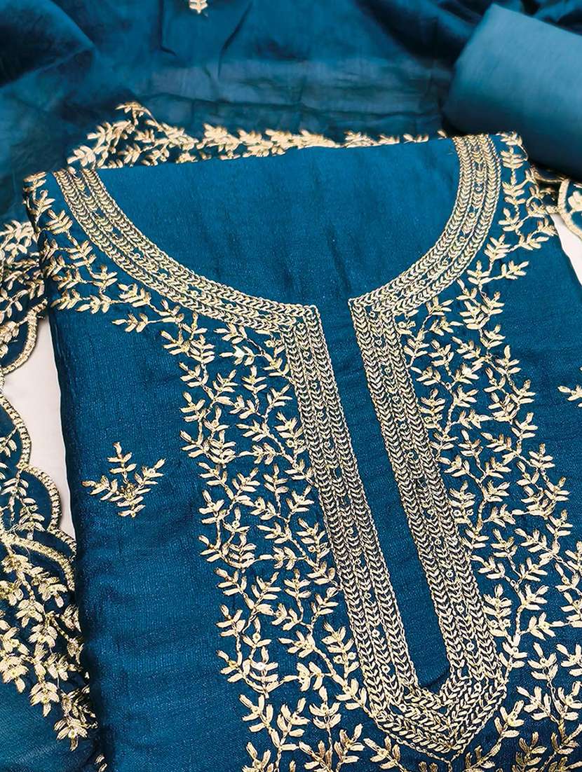 women solid with work unstitched suit set - 22253448 -  Standard Image - 2