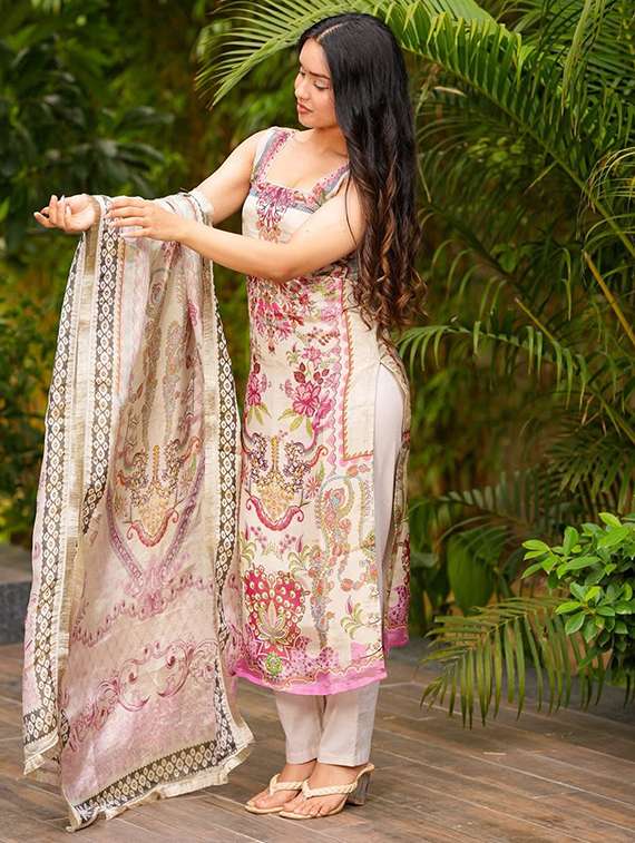 women printed sleeveless kurta pant with dupatta set - 22253583 -  Standard Image - 2