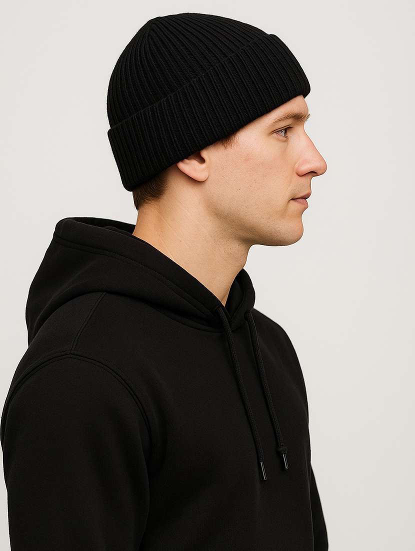 men solid ribbed knit winter beanie  - 22253648 -  Standard Image - 2