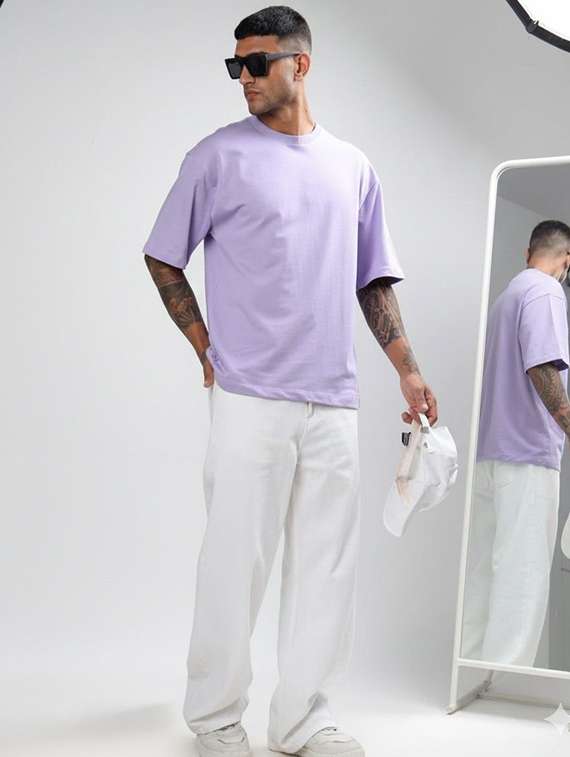 men solid short sleeve oversized t-shirt - 22253749 -  Standard Image - 2