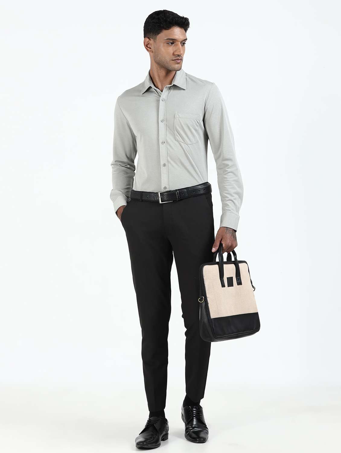 men solid collared long sleeve shirt - 22253755 -  Standard Image - 2