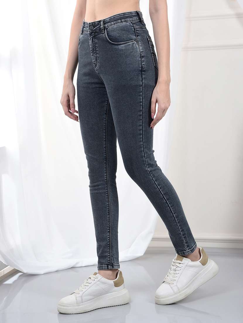 women solid high rise skinny fit jean - 22253782 -  Standard Image - 2