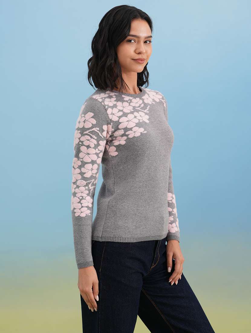 women floral long sleeve pullover - 22253803 -  Standard Image - 2