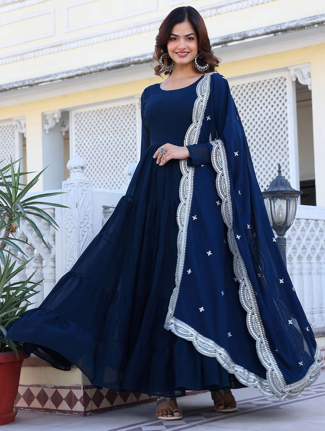 women solid long sleeve kurta dupatta set - 22253842 -  Standard Image - 2