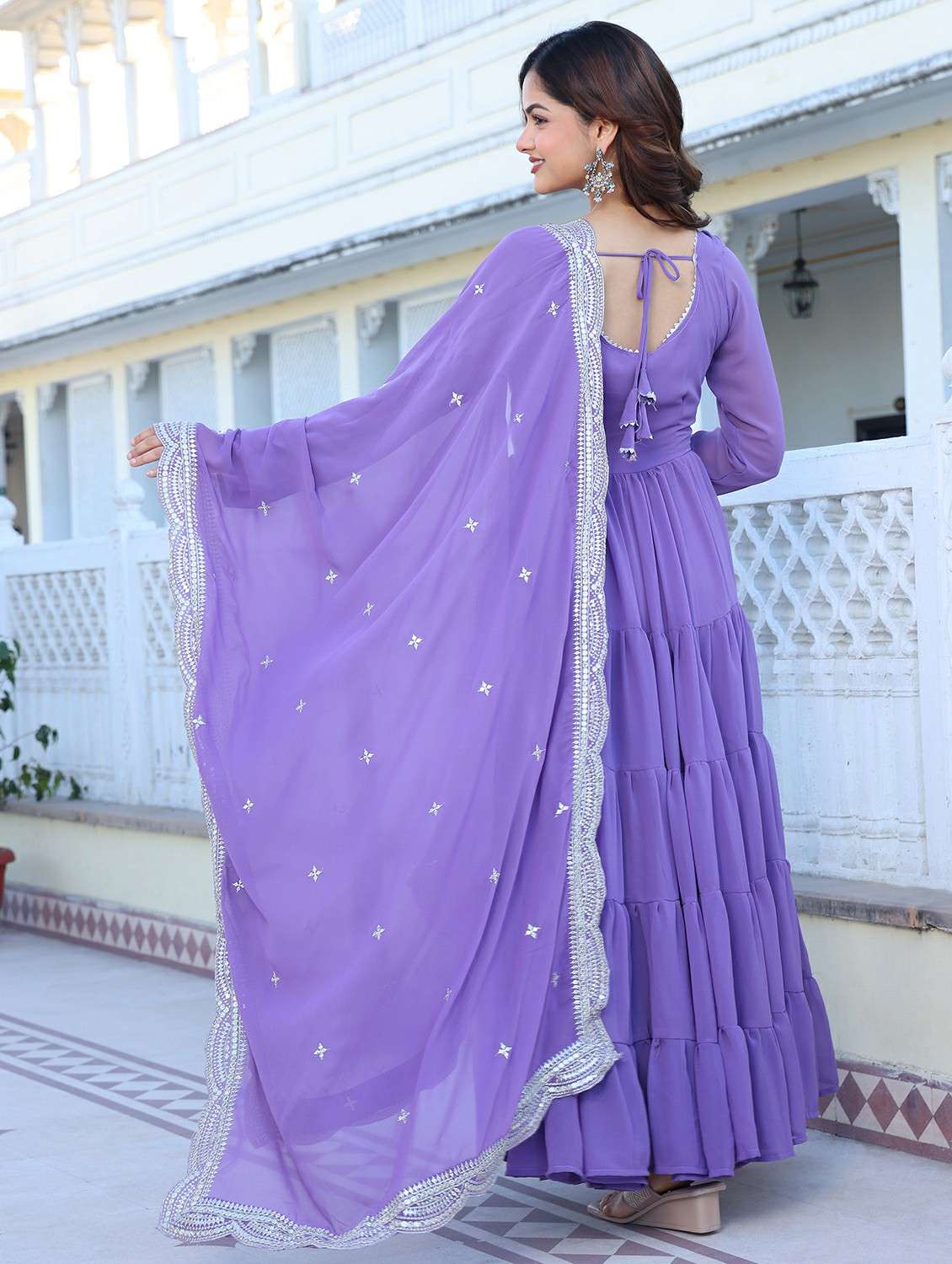 women solid long sleeve kurta with dupatta set - 22253905 -  Standard Image - 2