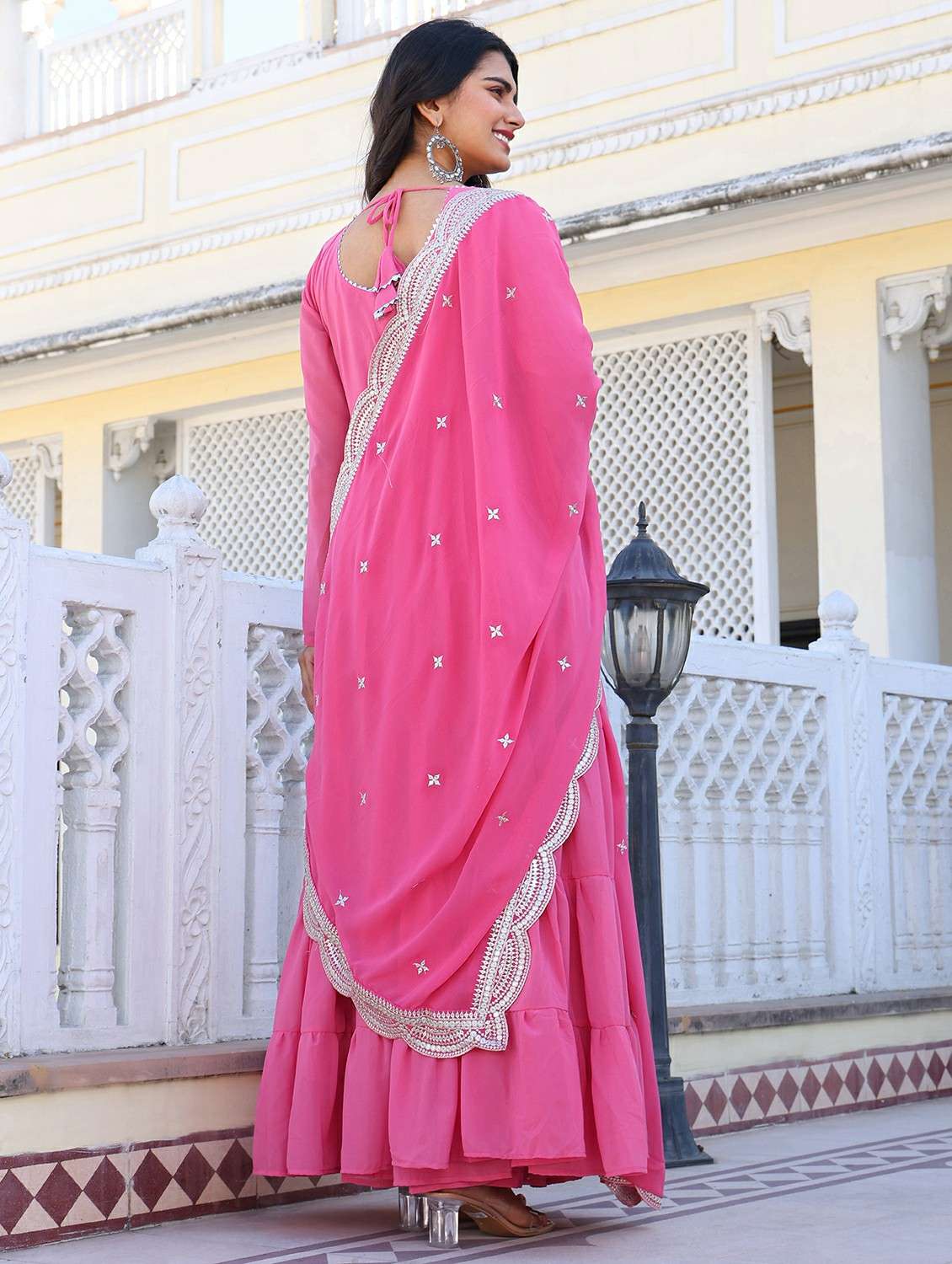 women solid long sleeve kurta with dupatta set - 22253907 -  Standard Image - 2