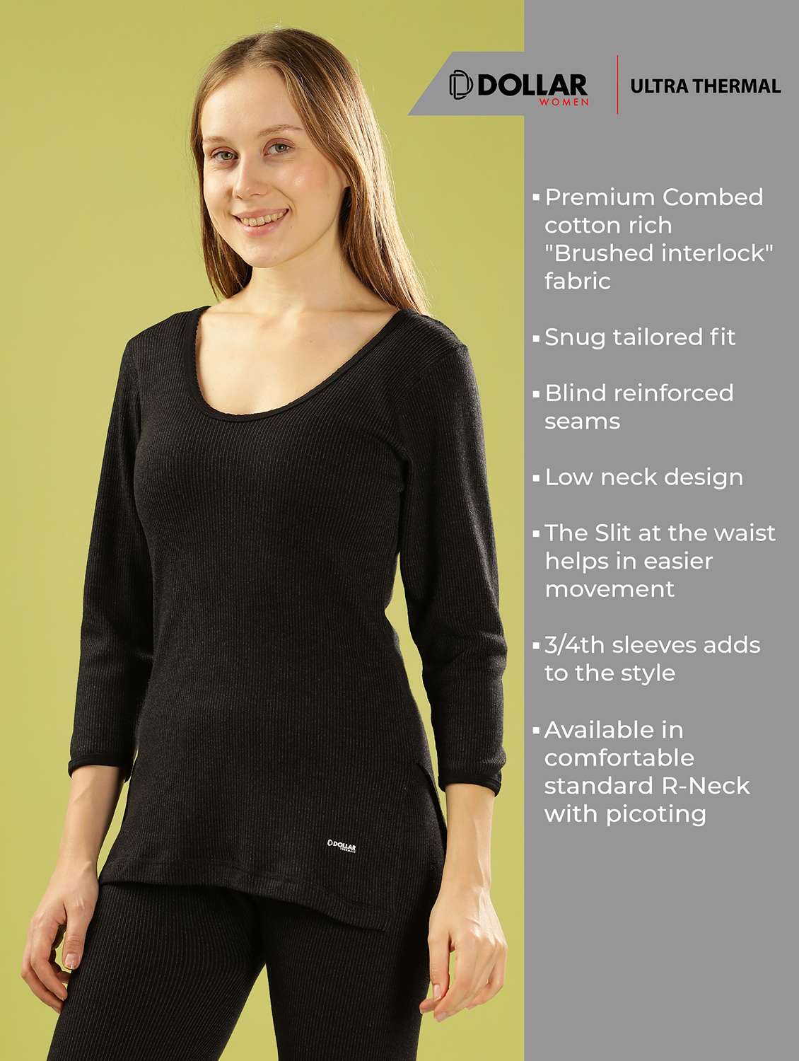 women pack of 2 solid thermal top - 22253959 -  Standard Image - 2