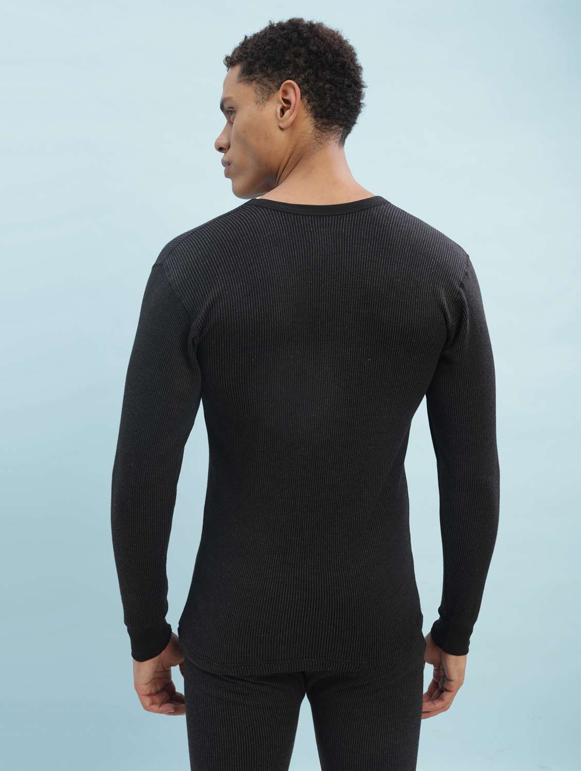 men solid full sleeve thermal top - 22253982 -  Standard Image - 2