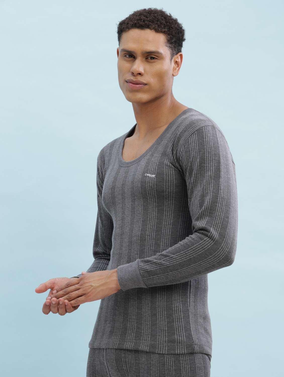 men pack of 2 solid full sleeve thermal top - 22253984 -  Standard Image - 2