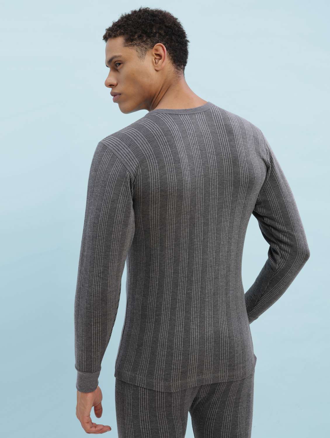 men pack of 2 solid full sleeve thermal top - 22253986 -  Standard Image - 2