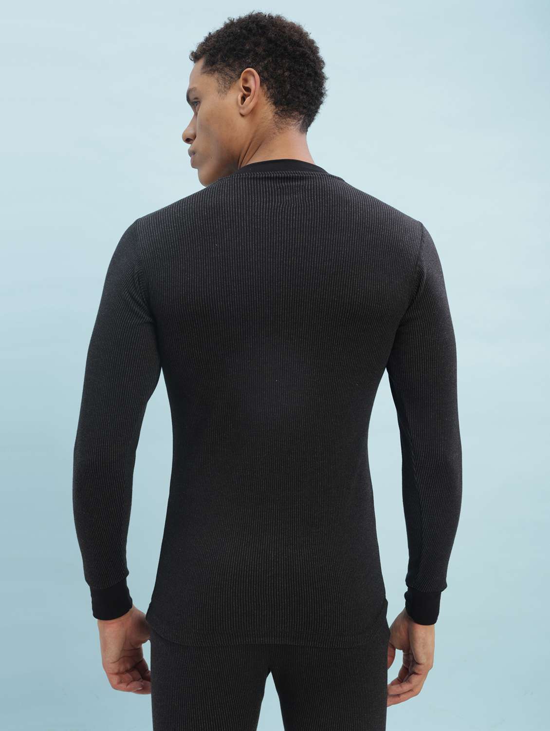 men pack of 2 solid full sleeve thermal top - 22253995 -  Standard Image - 2