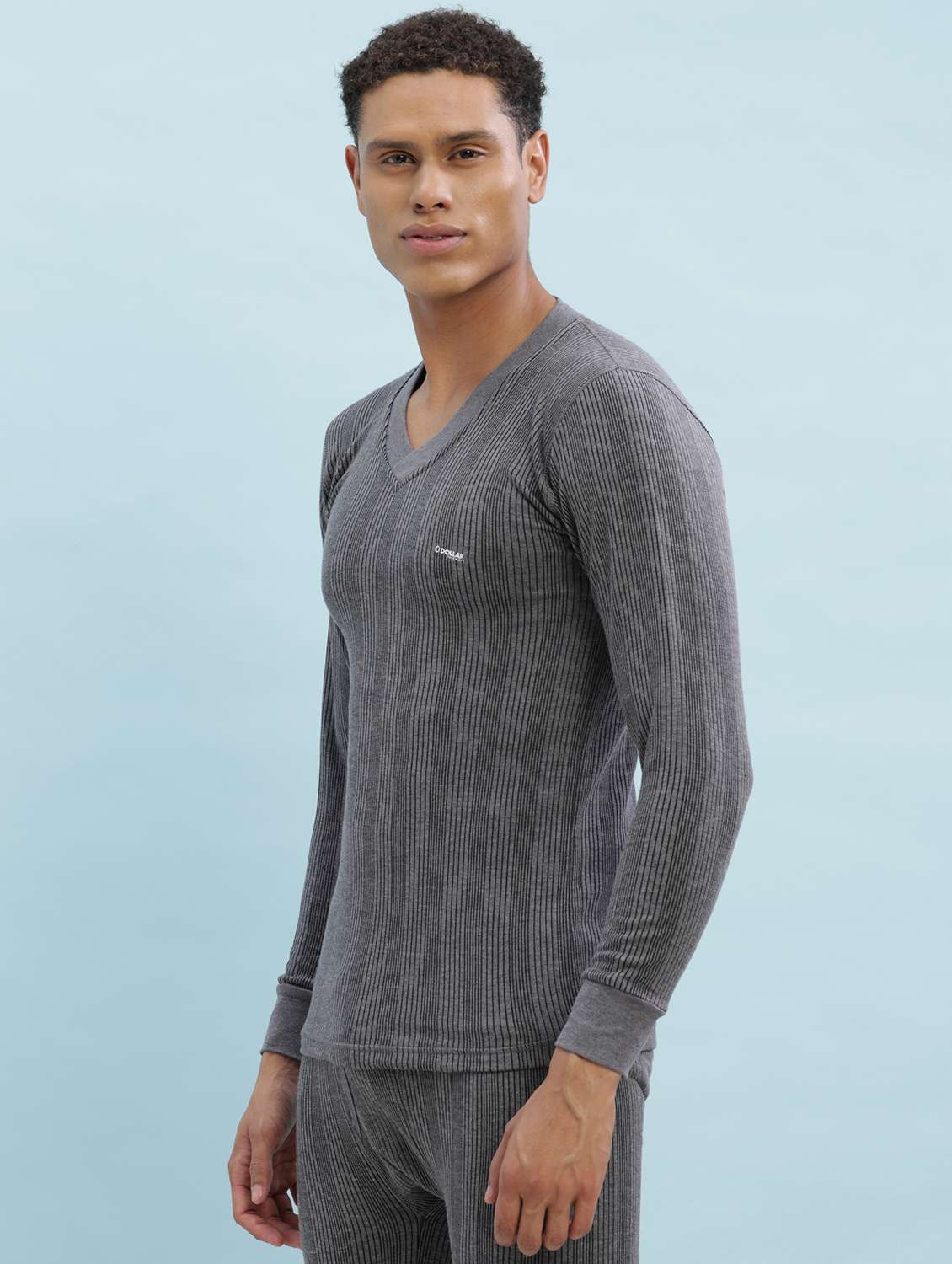 men pack of 2 solid full sleeve thermal top - 22253996 -  Standard Image - 2