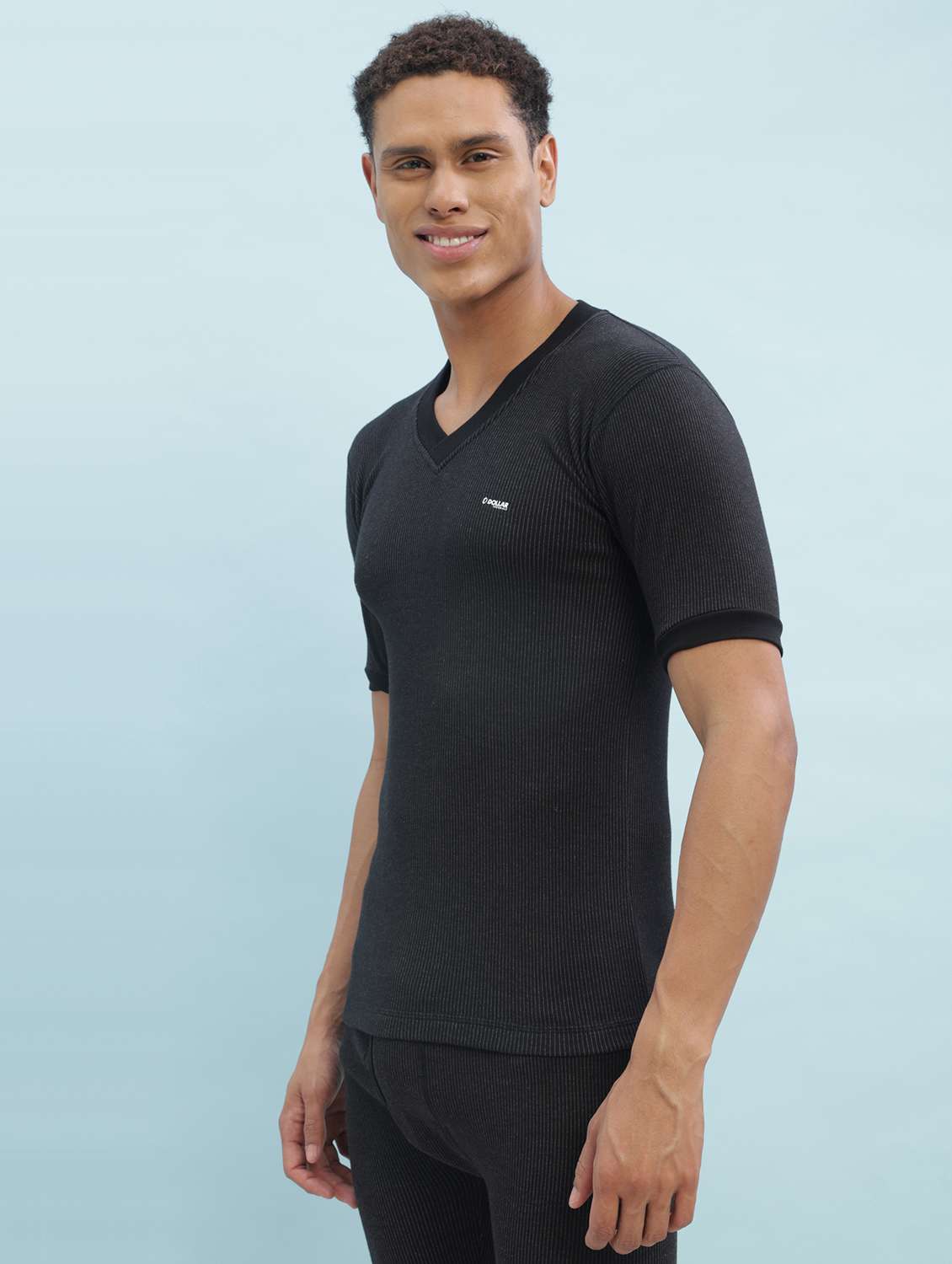 men pack of 2 solid half sleeve thermal top - 22254017 -  Standard Image - 2