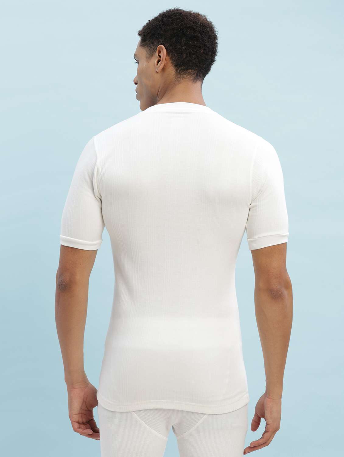 men solid short sleeve thermal set - 22254027 -  Standard Image - 2