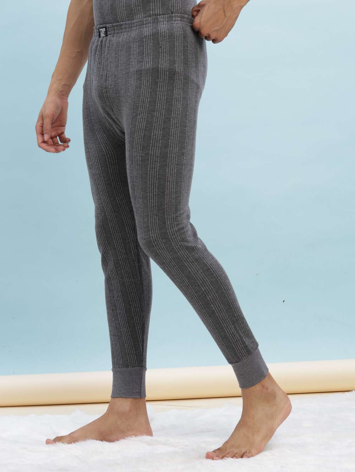 men pack of 2 solid thermal bottom - 22254034 -  Standard Image - 2