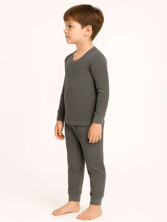 boys solid long sleeve thermal set - 22254042 -  Standard Image - 2