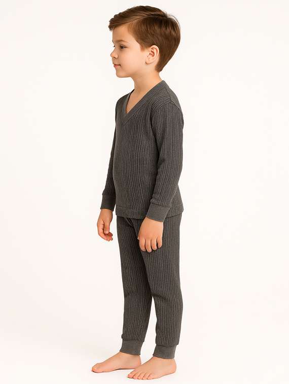 boys solid long sleeve thermal set - 22254049 -  Standard Image - 2