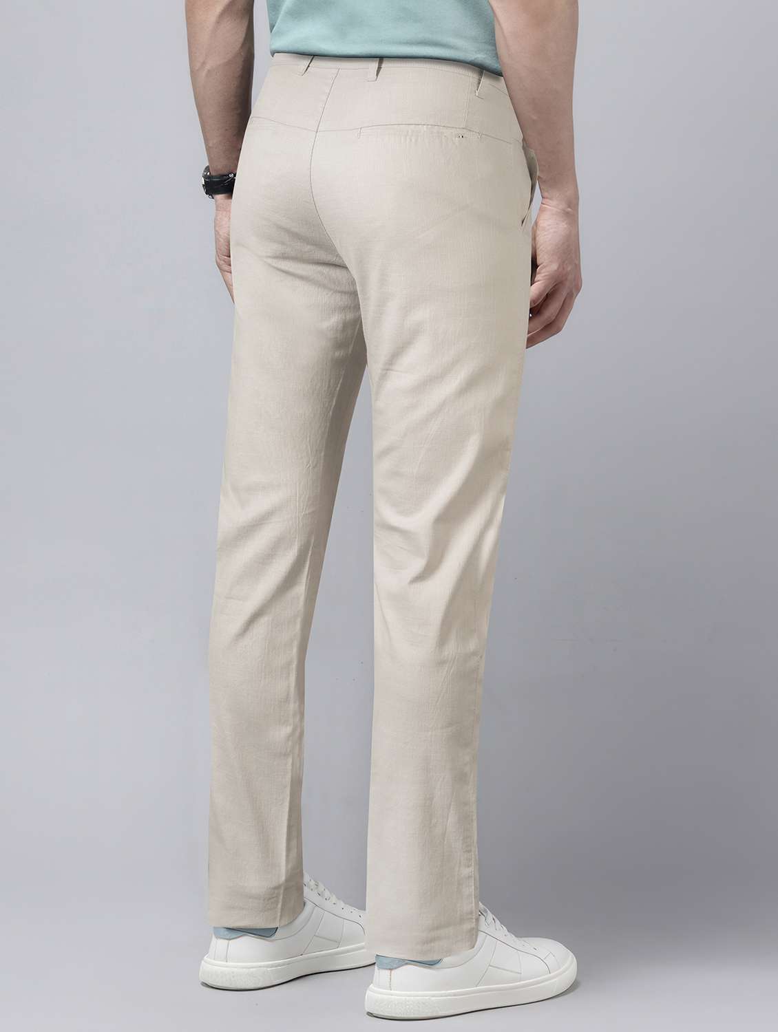 men solid mid rise slim fit chinos  - 22254929 -  Standard Image - 2