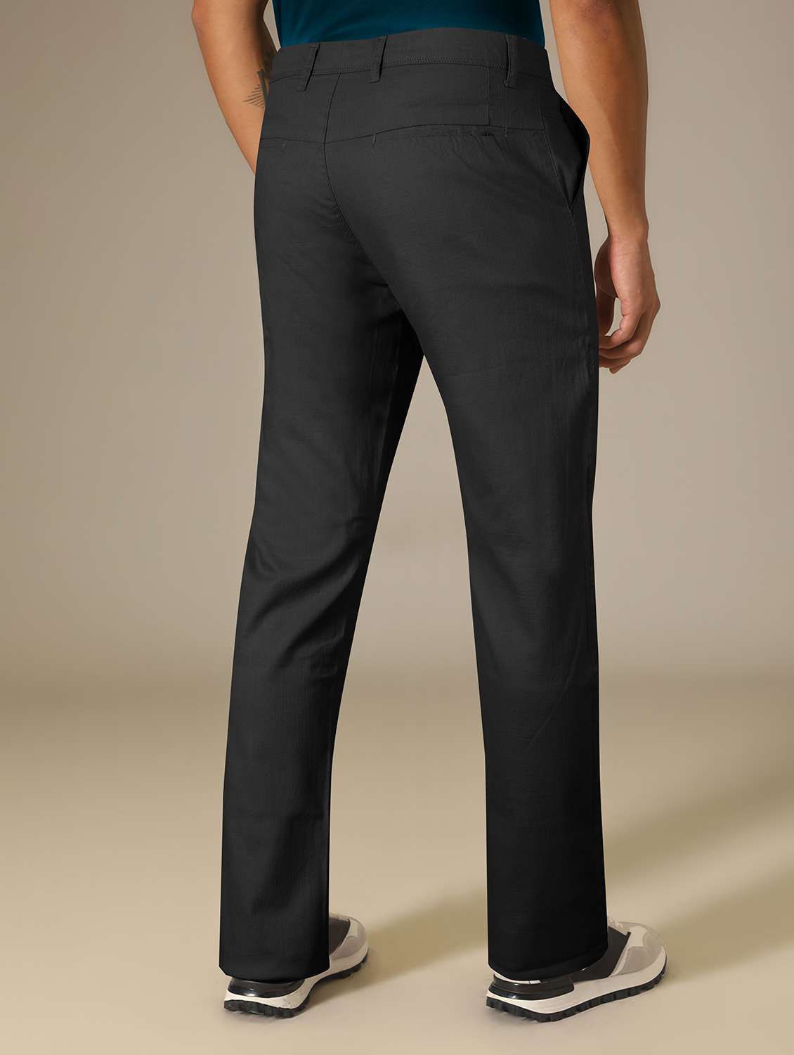 men solid mid rise straight fit chinos  - 22254930 -  Standard Image - 2