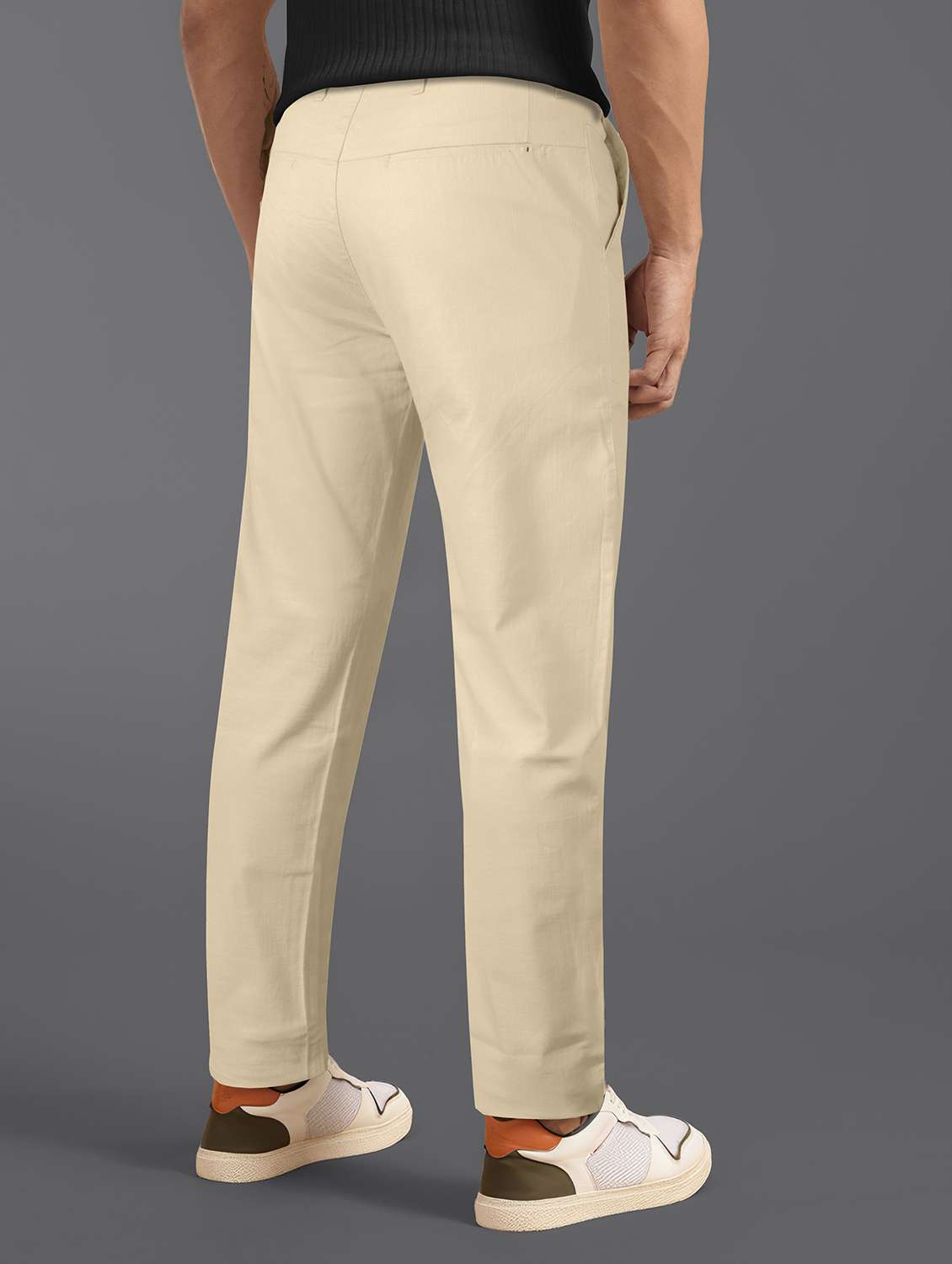 men solid mid rise straight fit chinos  - 22254932 -  Standard Image - 2
