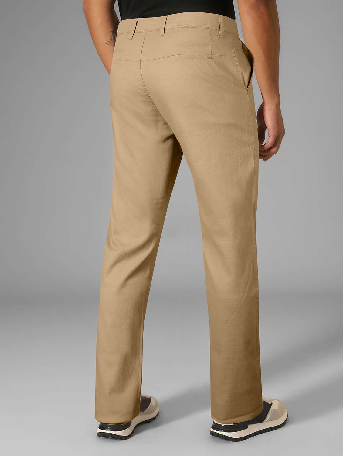 men solid mid rise straight fit chinos  - 22254934 -  Standard Image - 2