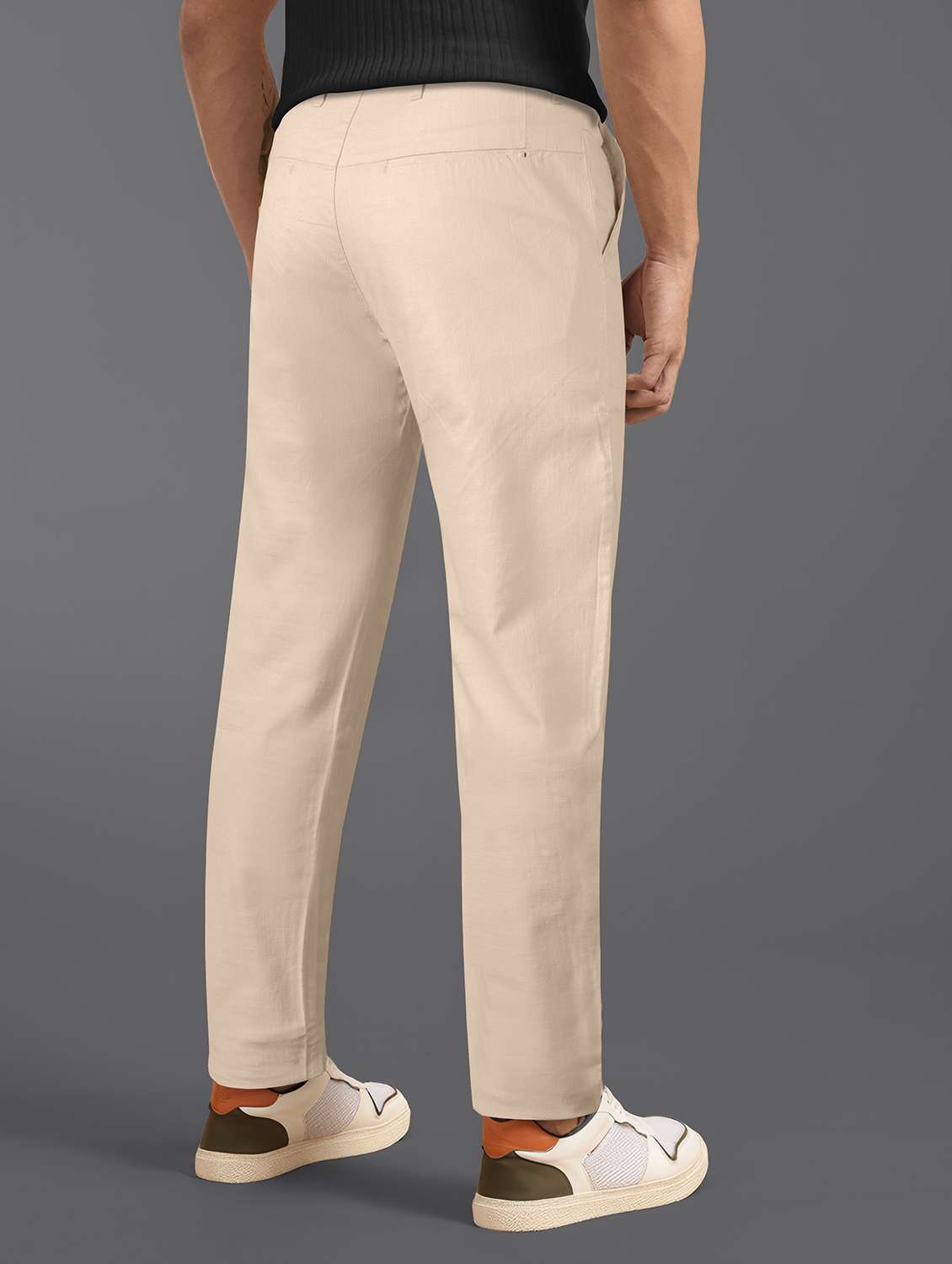 men solid mid rise straight fit chinos  - 22254936 -  Standard Image - 2
