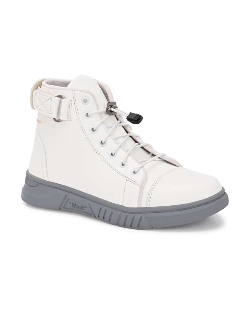 Men White Lace Up Boot - 22254968 -  Standard Image - 2