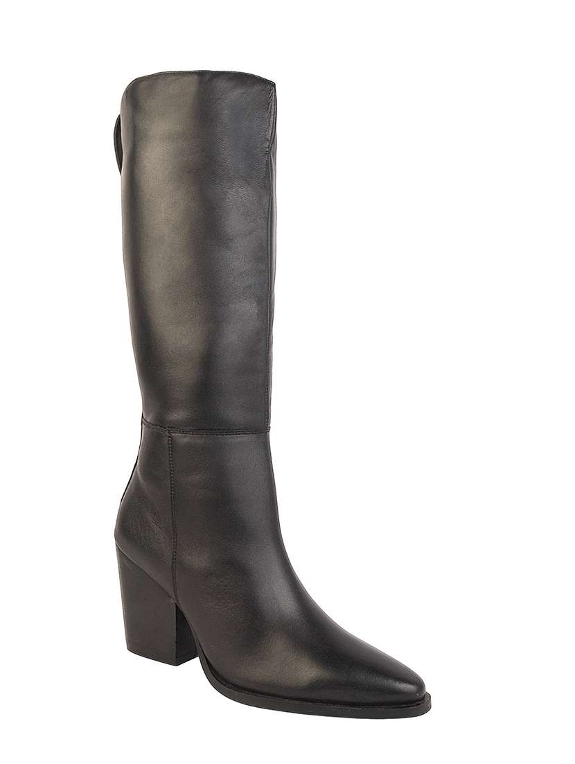 women solid block heel knee length boots - 22254997 -  Standard Image - 2