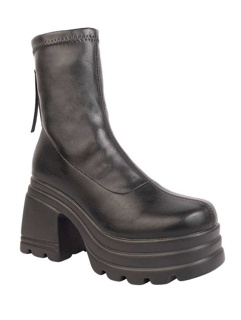 women solid block heel knee length boots - 22255003 -  Standard Image - 2