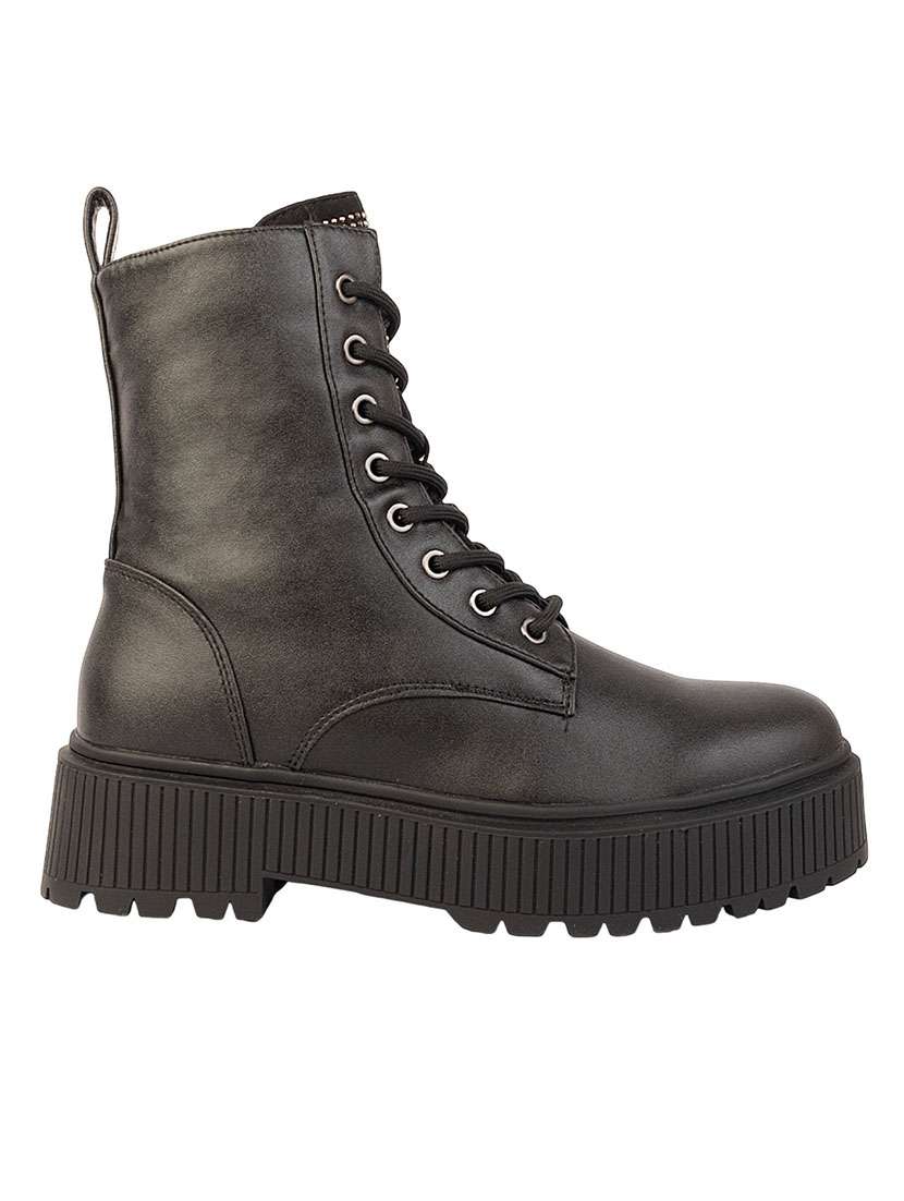 women solid ankle length boots - 22255012 -  Standard Image - 2