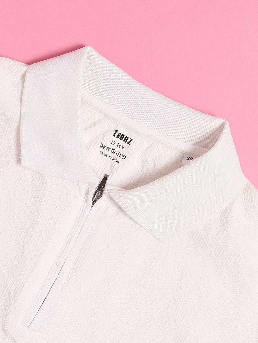 off white cotton plain tee - 22255122 -  Standard Image - 2