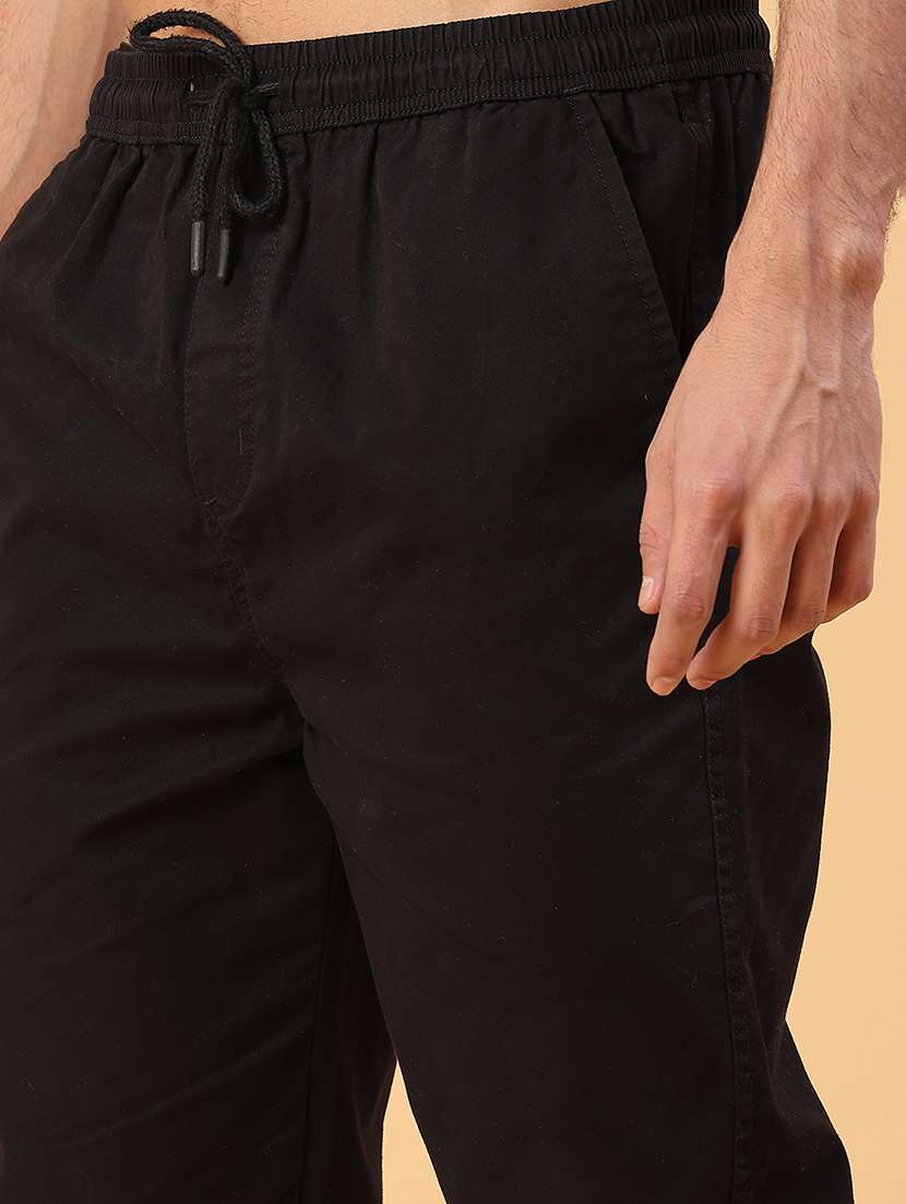 men solid mid rise full length track pant - 22255148 -  Standard Image - 2