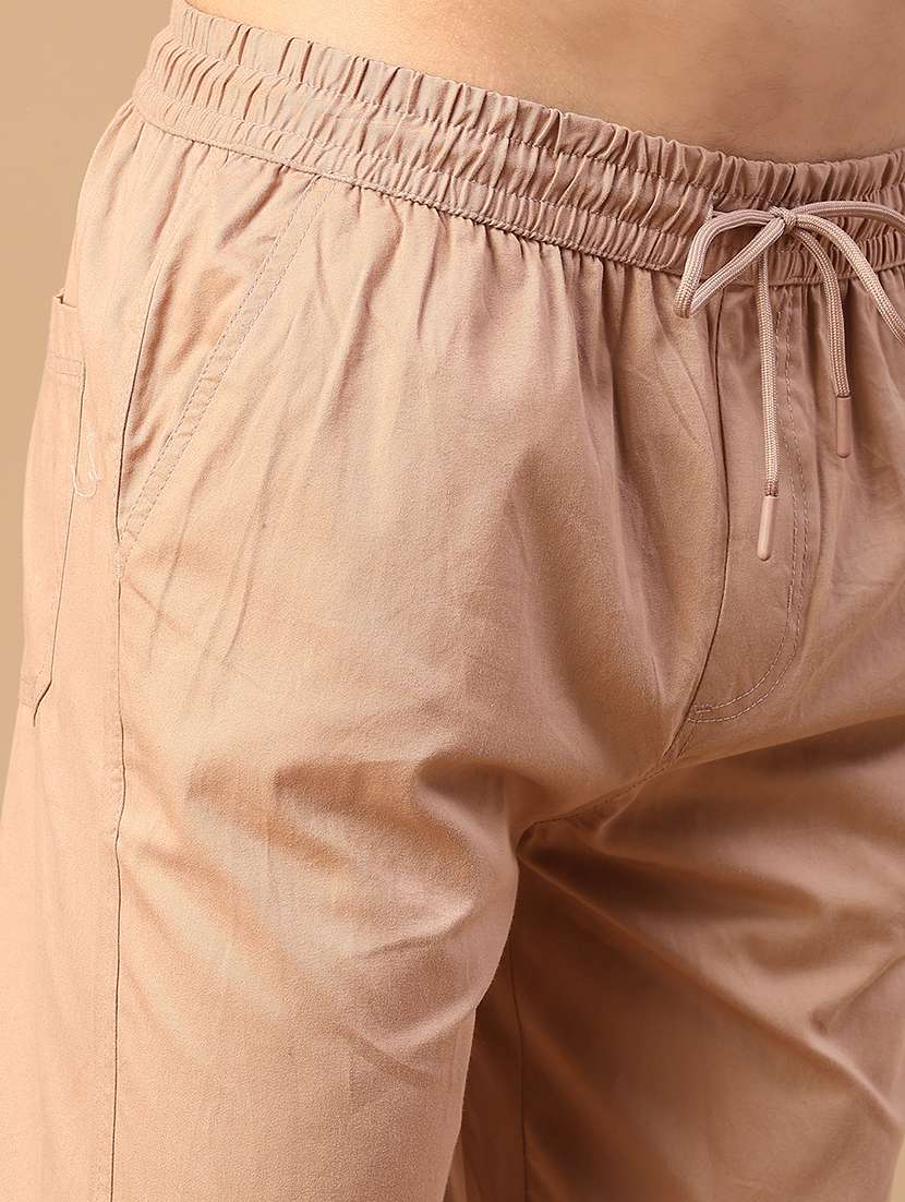 men solid mid rise full length casual trouser - 22255169 -  Standard Image - 2