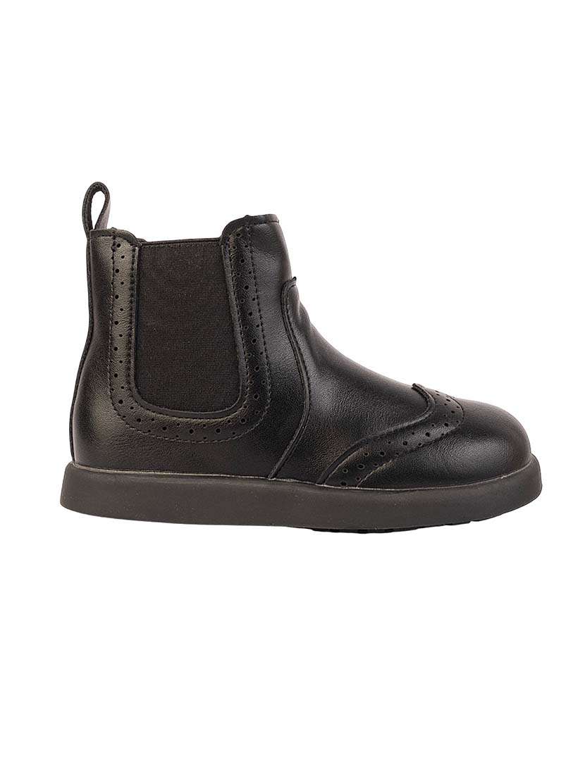 kids black solid ankle length boot - 22255193 -  Standard Image - 2