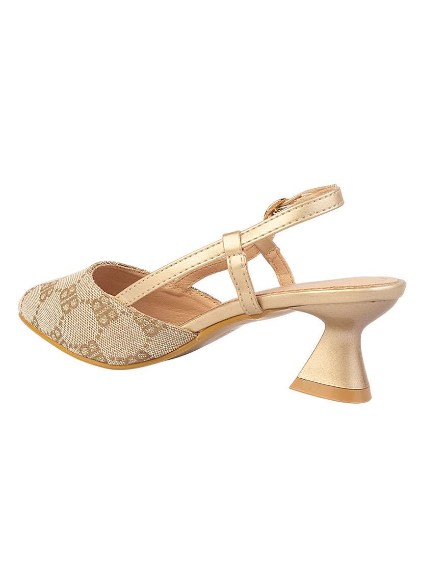 girls printed back strap heel - 22255201 -  Standard Image - 2