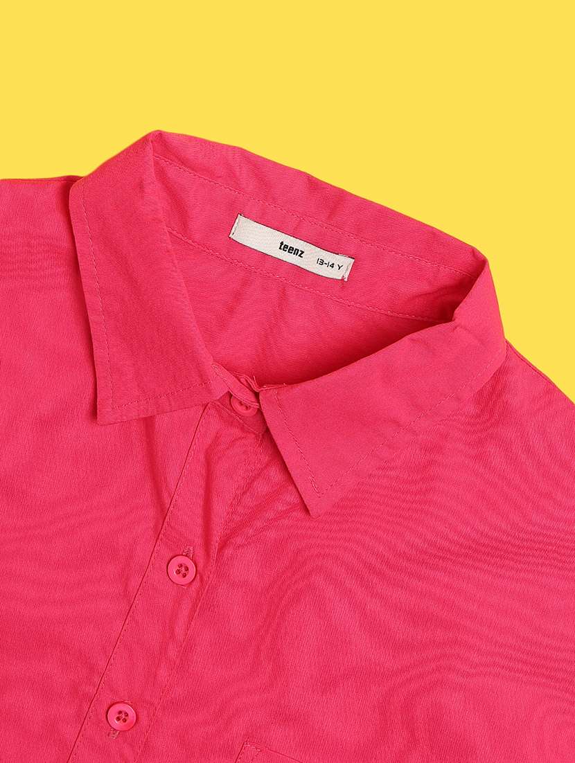 girls solid short sleeve shirt  - 22255342 -  Standard Image - 2