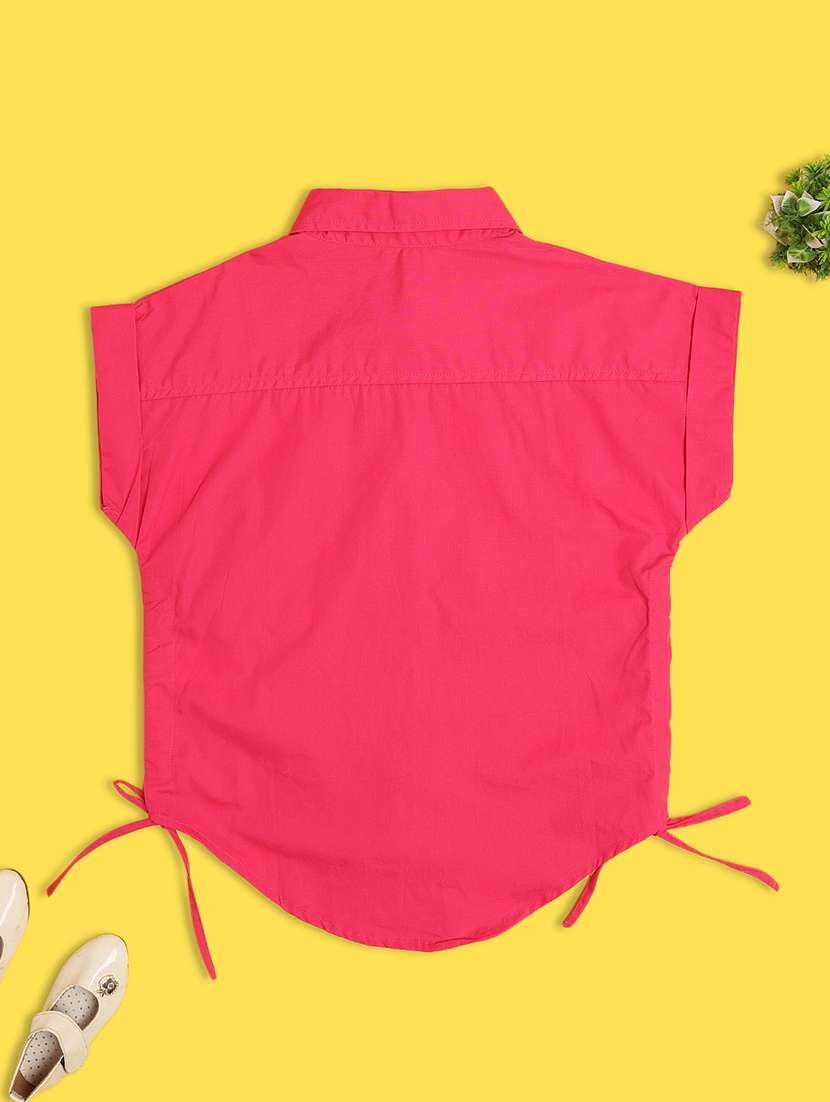 girls solid short sleeve shirt  - 22255342 -  Standard Image - 2