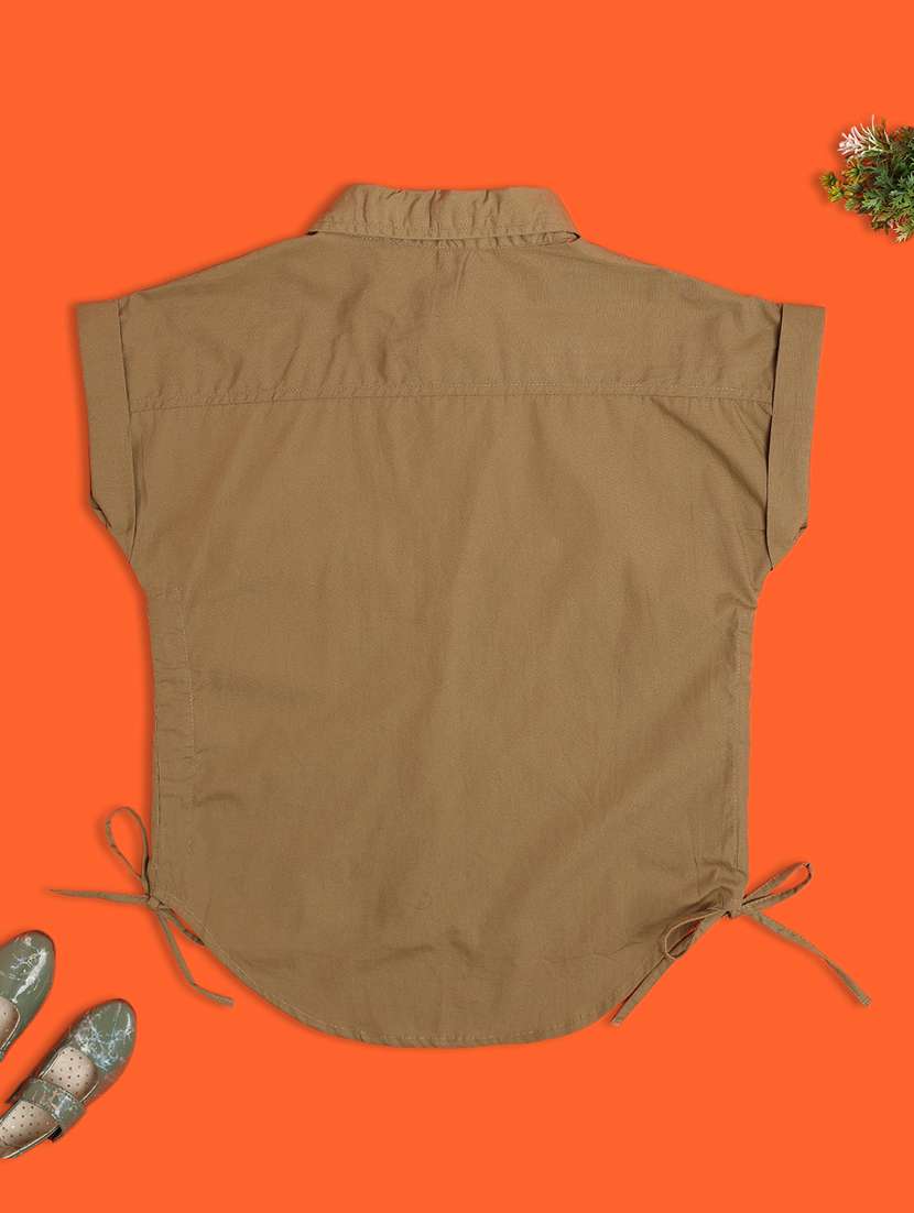 girls solid short sleeve shirt  - 22255343 -  Standard Image - 2