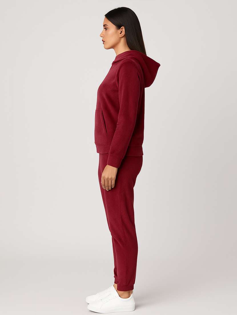 women solid long sleeve nightwear pyjama set - 22255680 -  Standard Image - 2