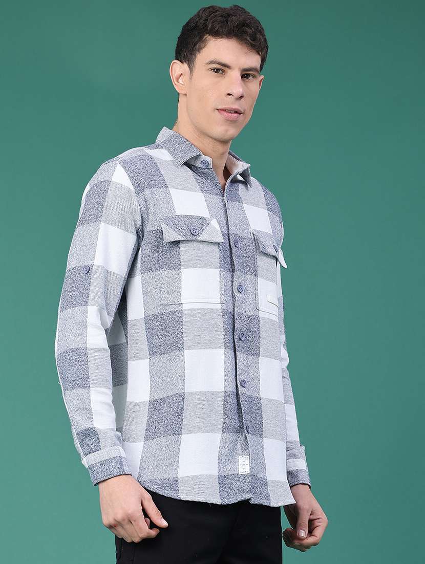 Blue Cotton Shacket - 22256253 -  Standard Image - 2