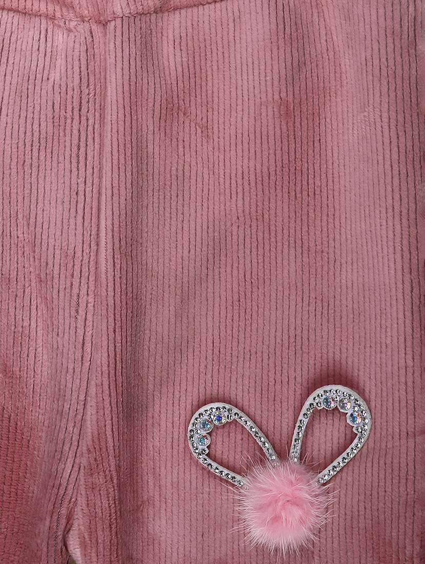 girls solid mid rise winterwear leggings - 22257570 -  Standard Image - 2